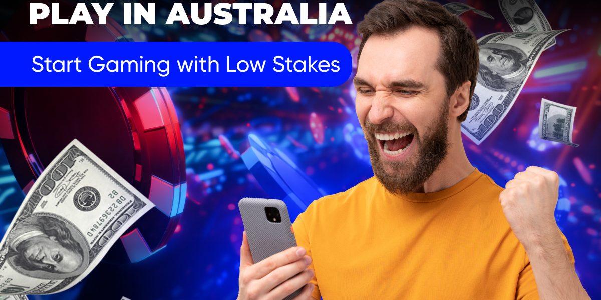 An Australian casino scene showcasing minimum deposit gaming options for players seeking affordable entertainment.