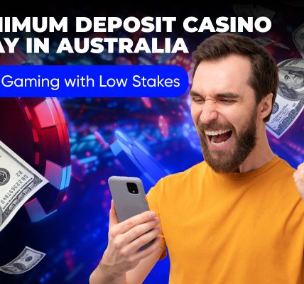 An Australian casino scene showcasing minimum deposit gaming options for players seeking affordable entertainment.